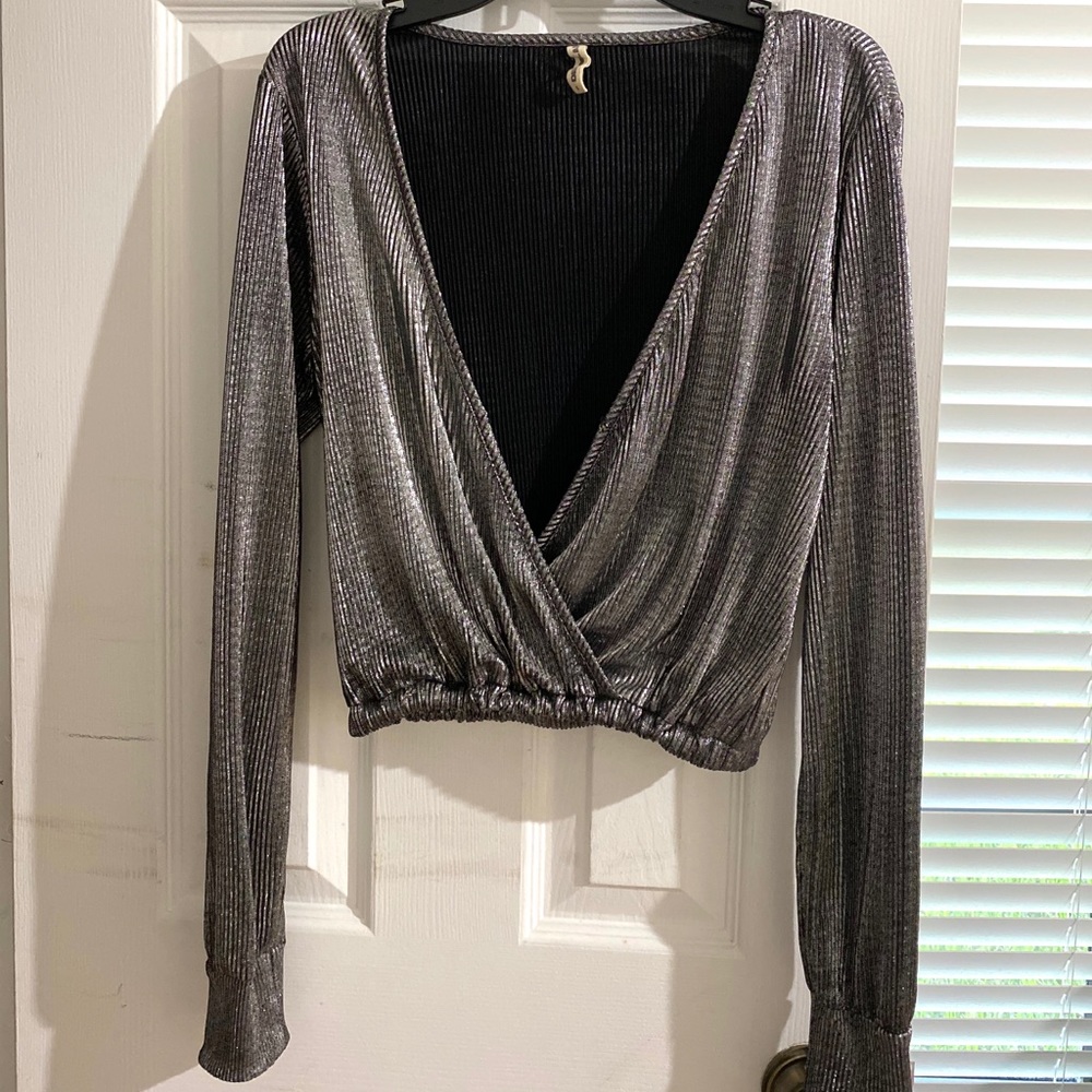 DENIMLAB METALLIC BLOUSE